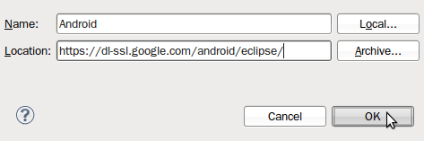 Eclipse - Añadir repositorio Android