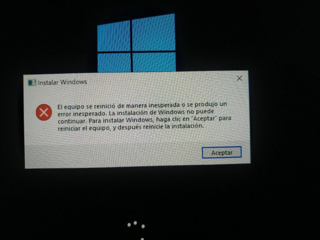 Windows 10 - Error inesperado